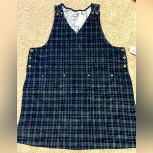 Women’s Plaid Corduroy Overall Jumper VINTAGE PLUS